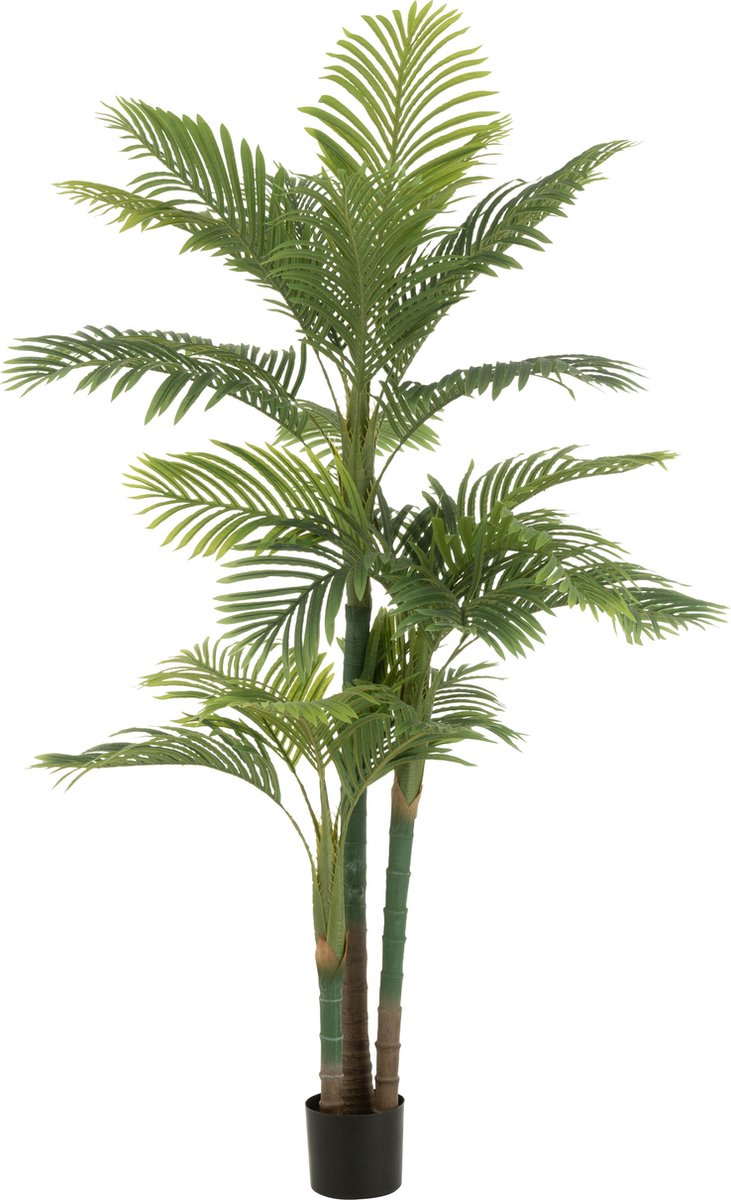 J-Line palmboom Areca Pot - kunststof - groen