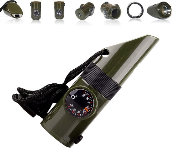 Brussels08 3 In 1 Outdoor Camping Wandelen Emergency Survival Gear Fluitje Met Kompas Thermometer Voor Sport Hond Training 2410229320