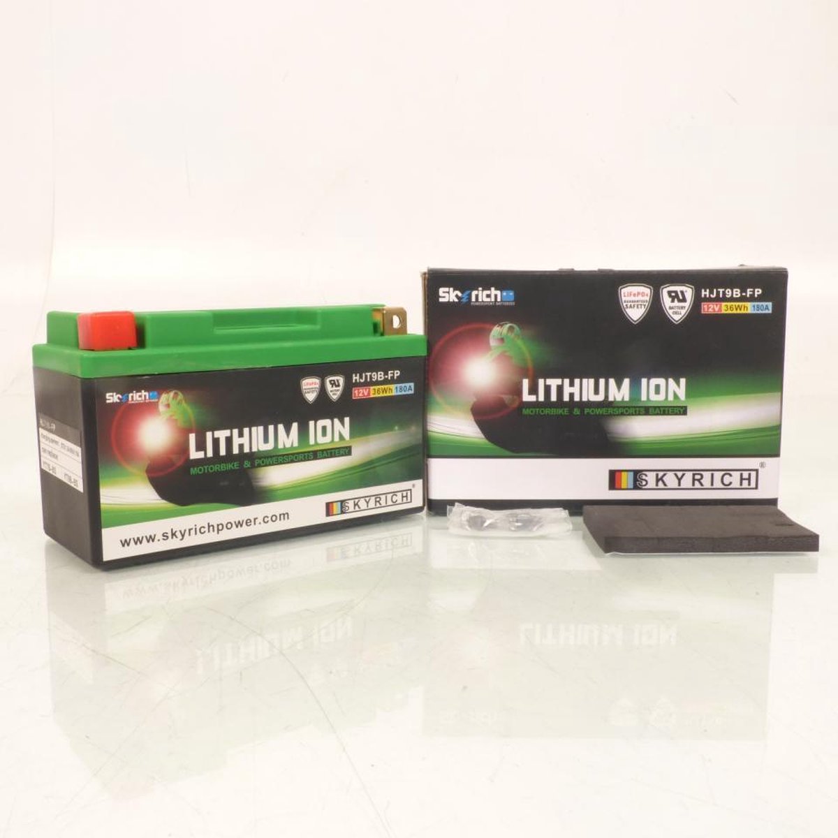 Skyrich lithiumaccu voor Yamaha 450 YFZ S met carburateur, bouwjaar 2004 t/m 2010, YT9B-BS / HJT9B-FP / 12V 3Ah, nieuw