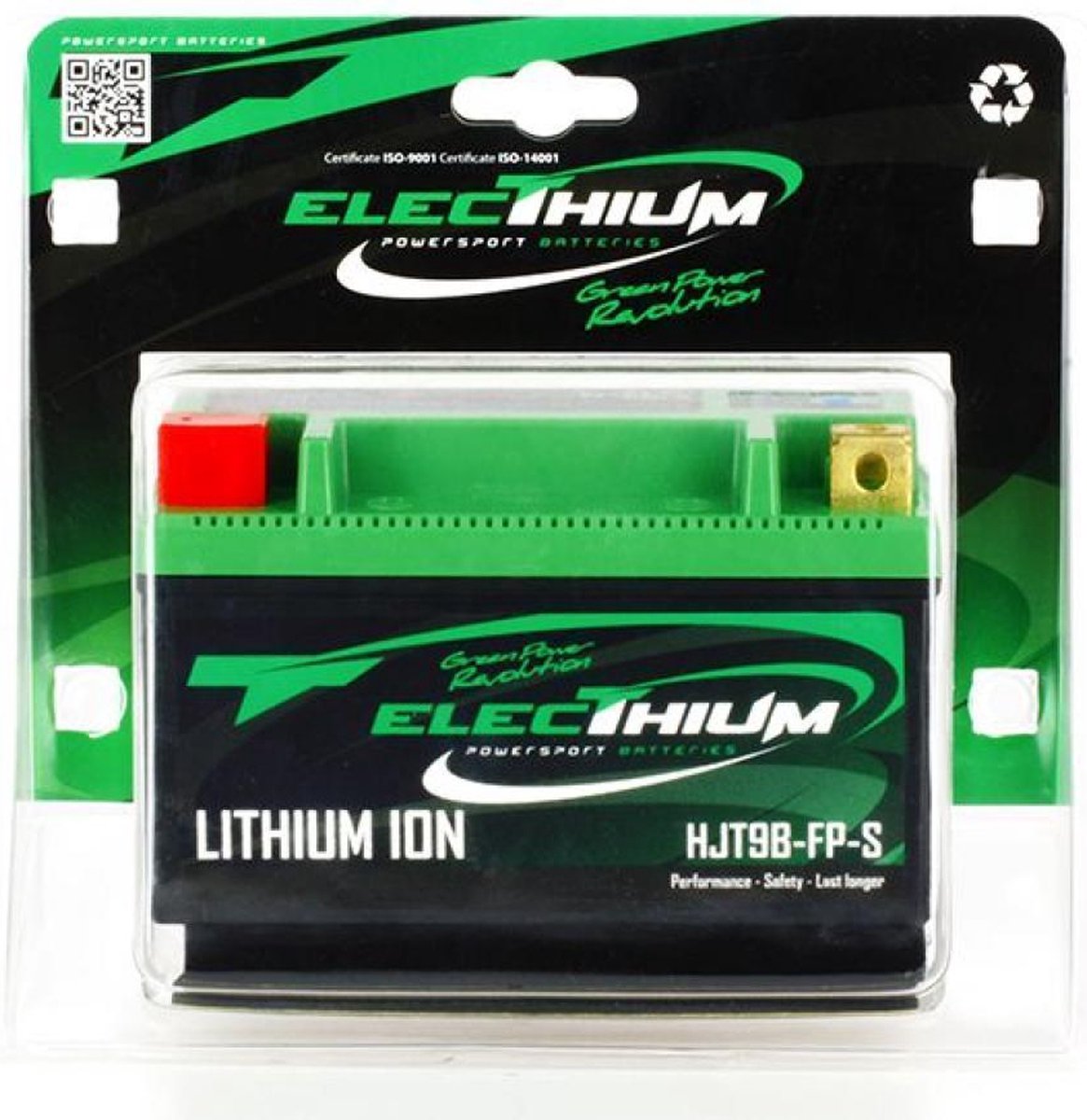 Lithium-elektriumaccu voor scooter mbk 250 ypr evolis abs 2014 tot 2016 yt9b-bs / hjt9b-fp-s / 12,8 V 3 Ah nieuw