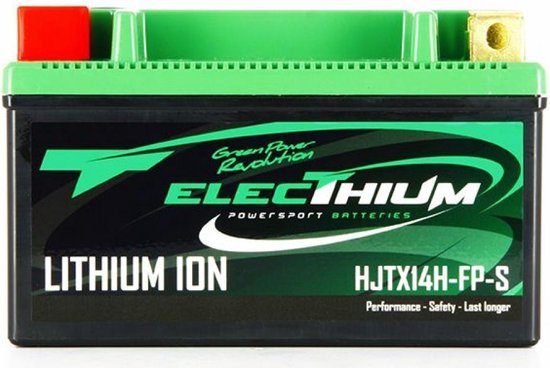 Batterie Lithium Electhium pour Scooter Piaggio 500 MP3 LT Business Sport Abs 2012 à 2018 HJTX14H-FP-S / YTX14-BS / YTX14H-BS / 12V 4Ah Neuf