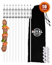 ROYAL CARNIVORE™ | 6 pièces | 35 cm | Brochettes de barbecue | brochettes | Outils de barbecue | Accessoires de barbecue | Brochettes de barbecue | Brochettes de Satay | Avec sac de rangement pratique