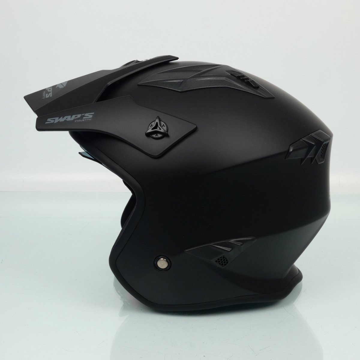 Casque Swaps Trooper S769 noir mat pour moto trial quad Taille S 55-56cm Neuf