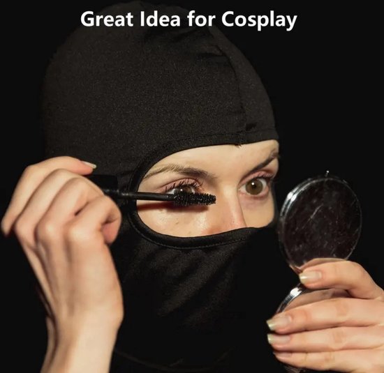 Masque d’hiver Bovista - Cagoule - Masque de ski - Masque de ski - Cagoule - Face Mask complet - Zwart + Wit + Grijs