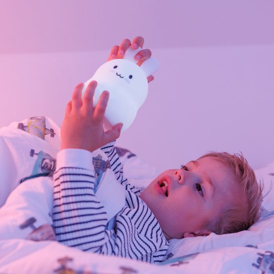 Nachtlamp - Nachtlampje - Kinderlampje - Babylampje - Nachtlamp Baby - Nachtlamp Kind - Slaaplampje - Oplaadbaar Nachtlampje - Siliconen Nachtlampje - Nachtlamp met Timer - Babykamer Lamp - Kinderkamer Lamp - Konijntje Nachtlampje - Konijntje Lamp van Luvy — afbeelding 3