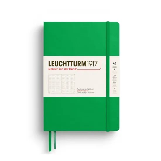 Leuchtturm notitieboek spring leaf dotted medium hardcover a5 145x210mm