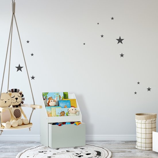 speelgoedkast 3 vakken - 70x50,5x28 cm - kinderkast op wielen - opbergkast kinderen