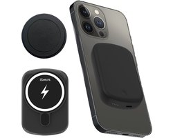 iSetchi Magnetische Powerbank 10.000 mAh – MagSafe-Compatibel – LED Indicator – 15 W USB-C Snellader – Draadloos & Bekabeld Oplaadstation – Compacte Externe Batterij – Zwart