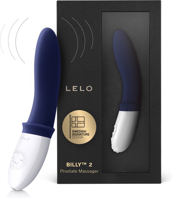 LELO BILLY 2 Prostaatstimulator Deep Blue, Volledig Waterdichte Stimulator voor Mannen, Glad en Oplaadbaar P-Spot-Speeltje