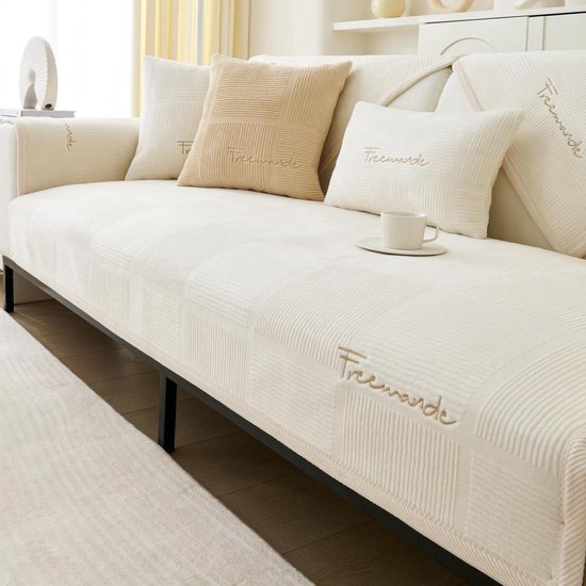 Bankhoes voor 1 2 3 4-zitsbank L-vorm hoekbank bankhoes fluwelen bankhoes antislip