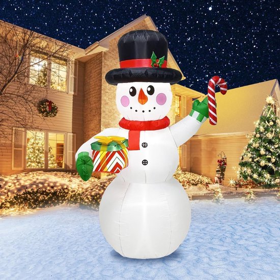 Opblaasbare Sneeuwpop Opblaasbare Roterende LED Lichten Yard Decoratie Sneeuwbal Opblaasbare Boten Binnen Buiten Verbeterde Sneeuwpop Kerstdecoraties