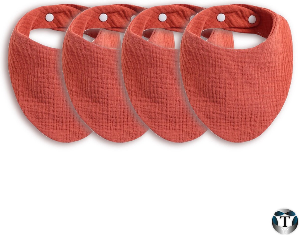 Goedkoopste Slabbetje | Set van 4 stuks | Rust Baby | Peuter | Eten | Drinken | Verstelbaar | Maat 32 | 100 katoen | TheOldOmen