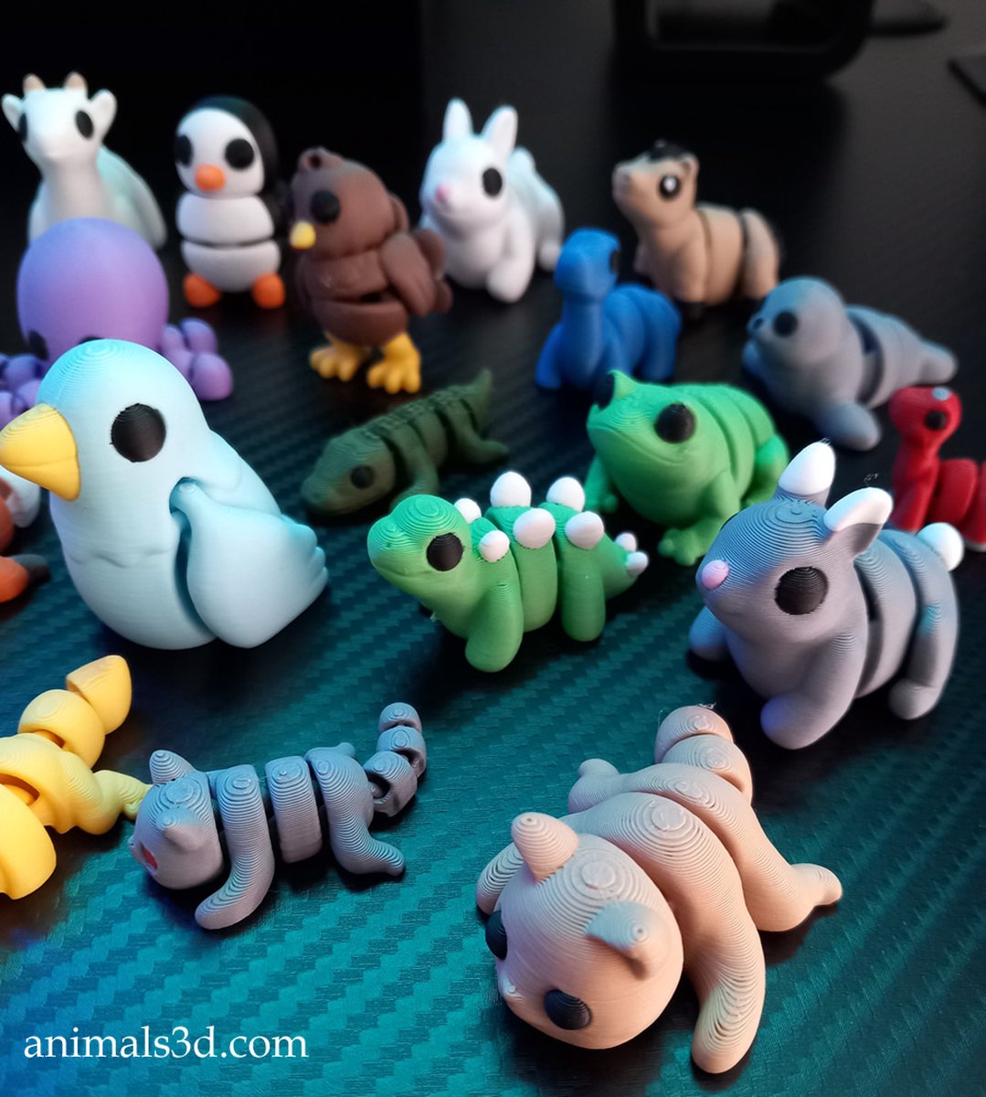 Goedkoopste animals3d 6 fidgets dieren decoratie voor de feesttafel of als geschenk voor geboorte, Sinterklaas of Kerst 3D geprint in België