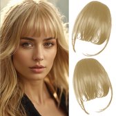 RENALUX - Clip In Pony Haarstuk - Haarstuk Volume - Clip In Bang - Clip In Hairextensions - Blond