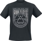 Pink Floyd World Tour Heren T-shirt - zwart - L