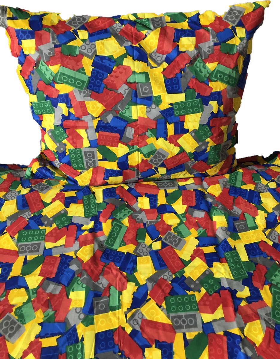 Lotte & Julius peuterdekbedovertrek Bricks blokken 120x150cm