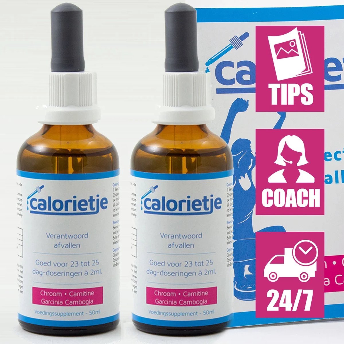 Goedkoopste Calorietje Bio HCG Afslankdruppels Dubbel Actiepakket