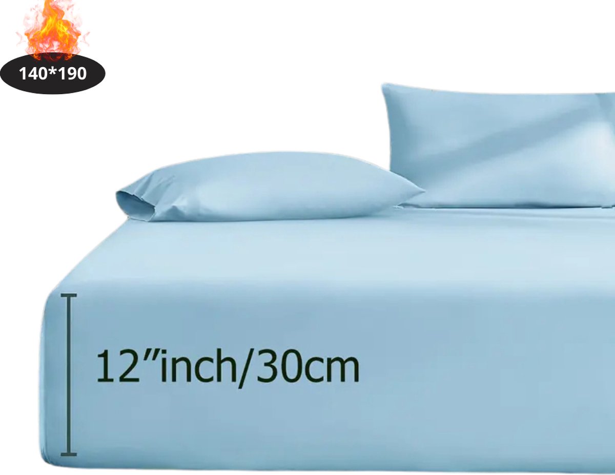 Livano Hoeslaken Set - Inclusief Kussensloop - 3 Delige Set - Beddengoed - Fitted Sheet - 