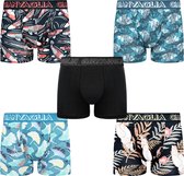Gianvaglia | Boxershorts heren | Katoen | 5 pack | Maat L | Mix kleuren + zwart (3) | Ondergoed heren| Onderbroeken heren
