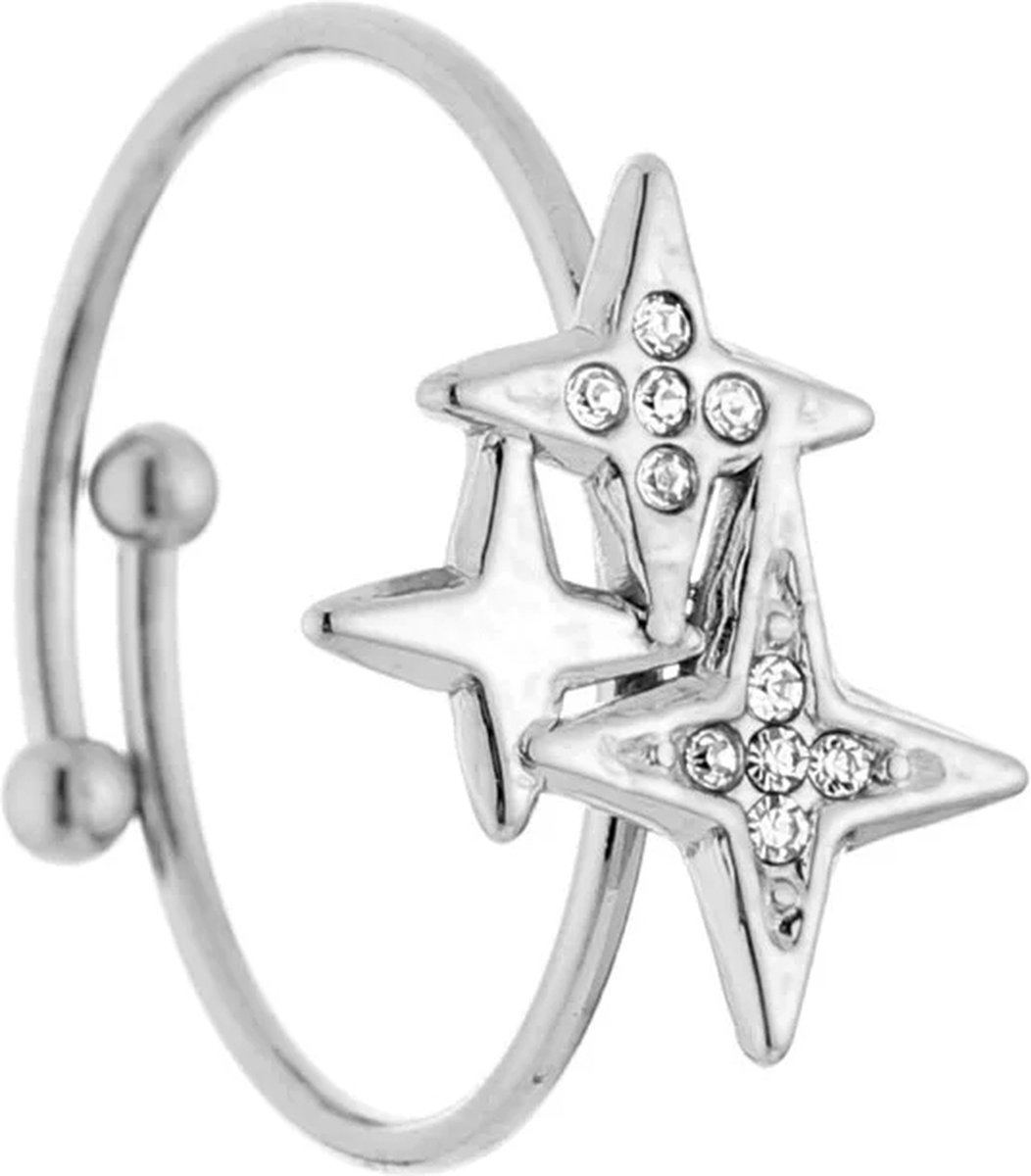 3 sterren ring zilver JE13501