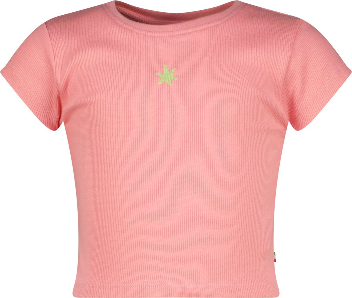 Vingino Basic-Crop Rib Tee Meisjes T-shirt - Spring peach