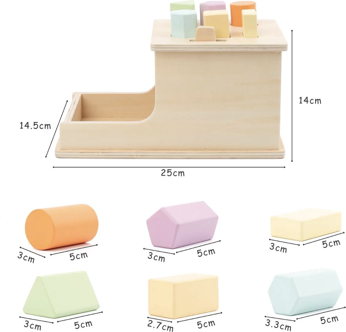 Myka's Vormen Box - Sensorisch Speelgoed - Vanaf 1 jaar - Hout - Montessori — afbeelding 3