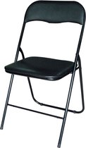 BRASQ Klapstoel Zwart - Vouwstoel - Opvouwbare stoel 43x38x78 cm - PVC - Eettafelstoel