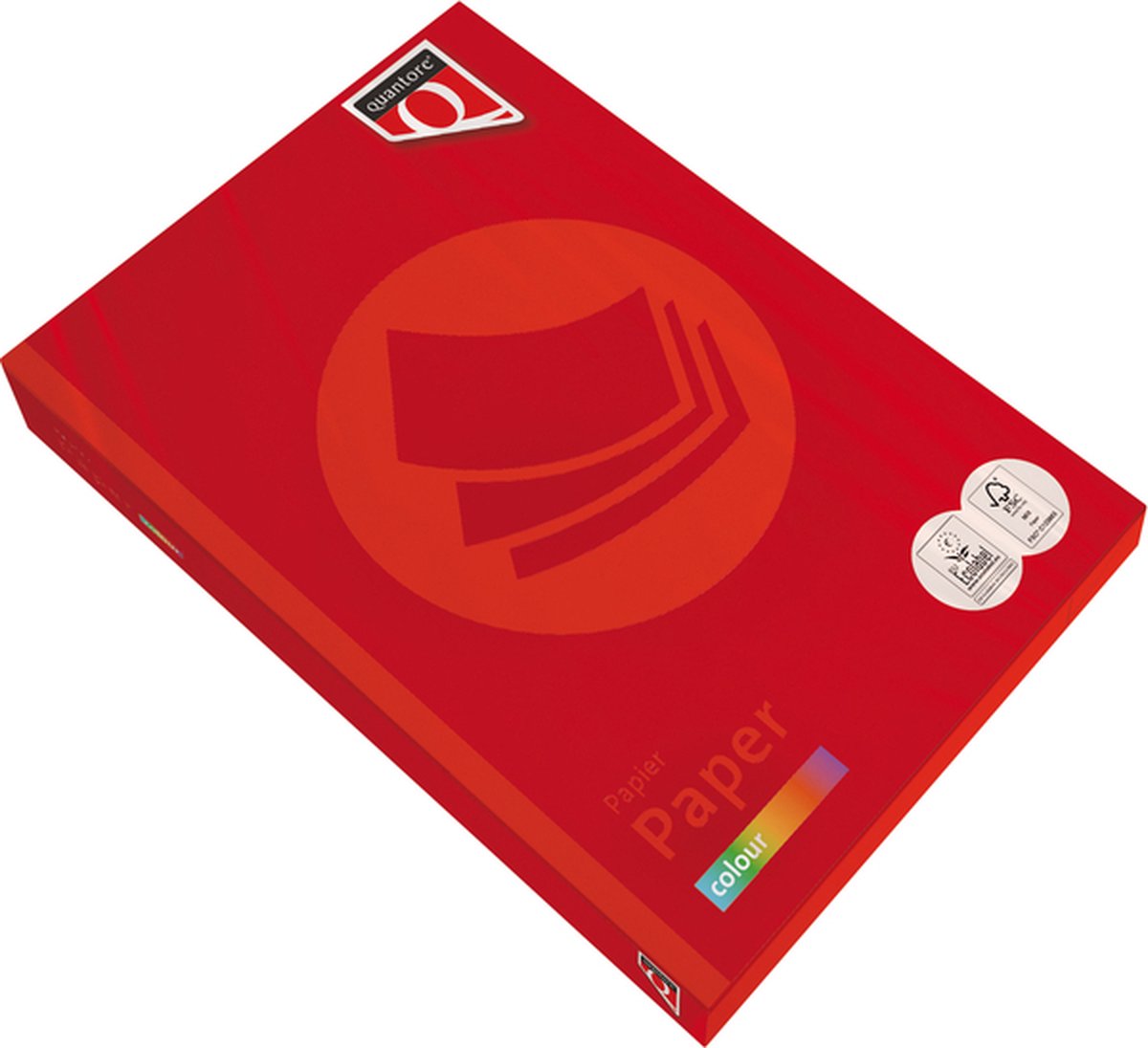Kopieerpapier quantore colour a4 160gr felrood