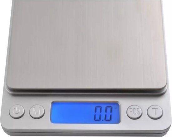 Precisie Weegschaal - Digitale Keukenweegschaal - Max 1 gram - tot 2kg nauwkeurig