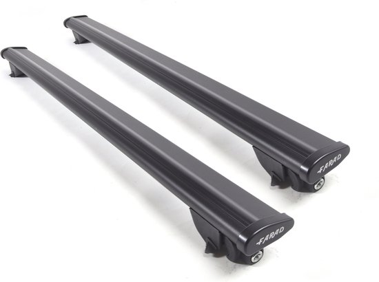 Dakdragers geschikt voor Renault Scenic E-tech vanaf 2024 gesloten dakrailing - Aluminium - Hoog laadvermogen 100kg - Wingbar - Zwart - Merk Farad