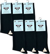 Sukats® 6 Paar Thermosokken - Maat 43-46 - Heren - Recycled Katoen - Badstof - Zwart - Warme Sokken - Werksokken - Thermo Kousen