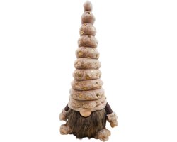 Gnome - kabouter - cream - gouden sterren - 45 cm hoog