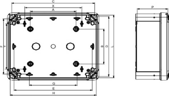 Schneider Electric NSYTBS241910 Boîtier mural 194 x 241 x 107 ABS gris clair (RAL 7035) 1 pc(s)