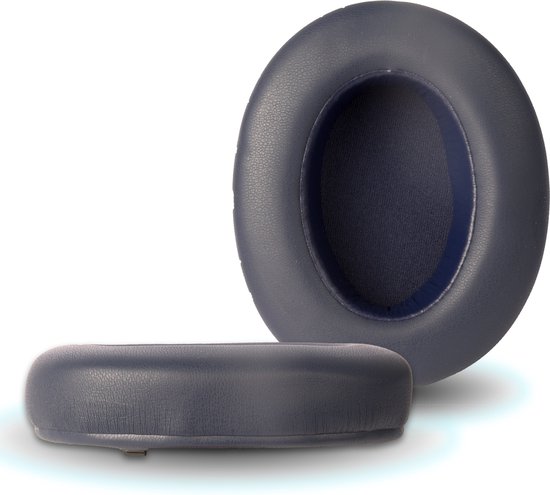 Somstyle Coussinets d'oreille adaptés pour Sony WH-XB910N – 2 pièces – Cuir protéiné – Zwart / Bleu foncé