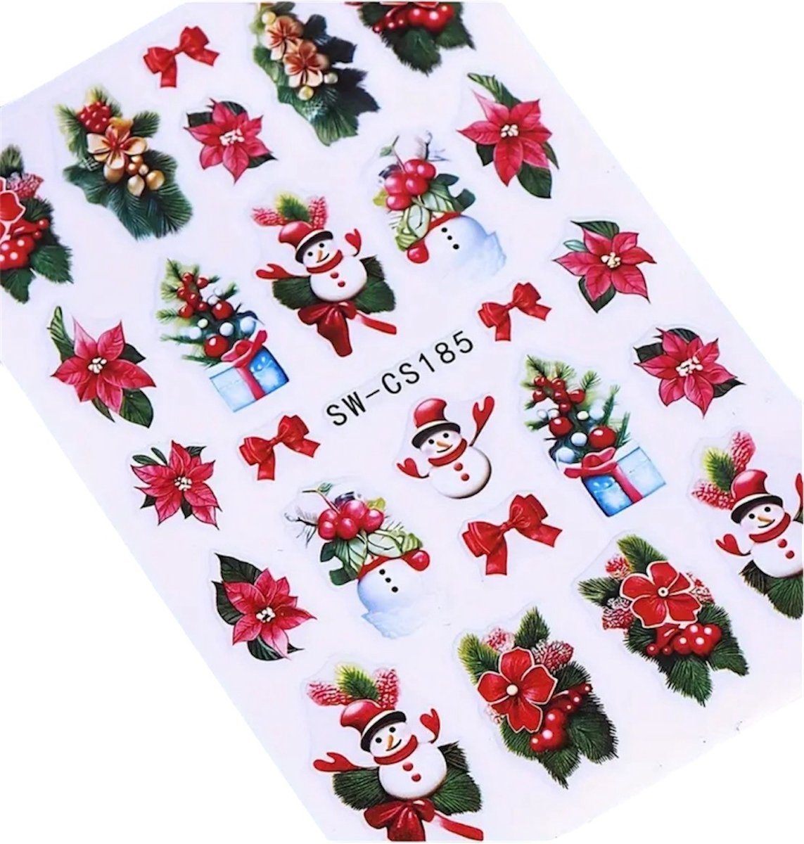 Goedkoopste Nagelstickers Kerst (Christmas Nail Stickers) nr 189 (5 Stickervelletjes