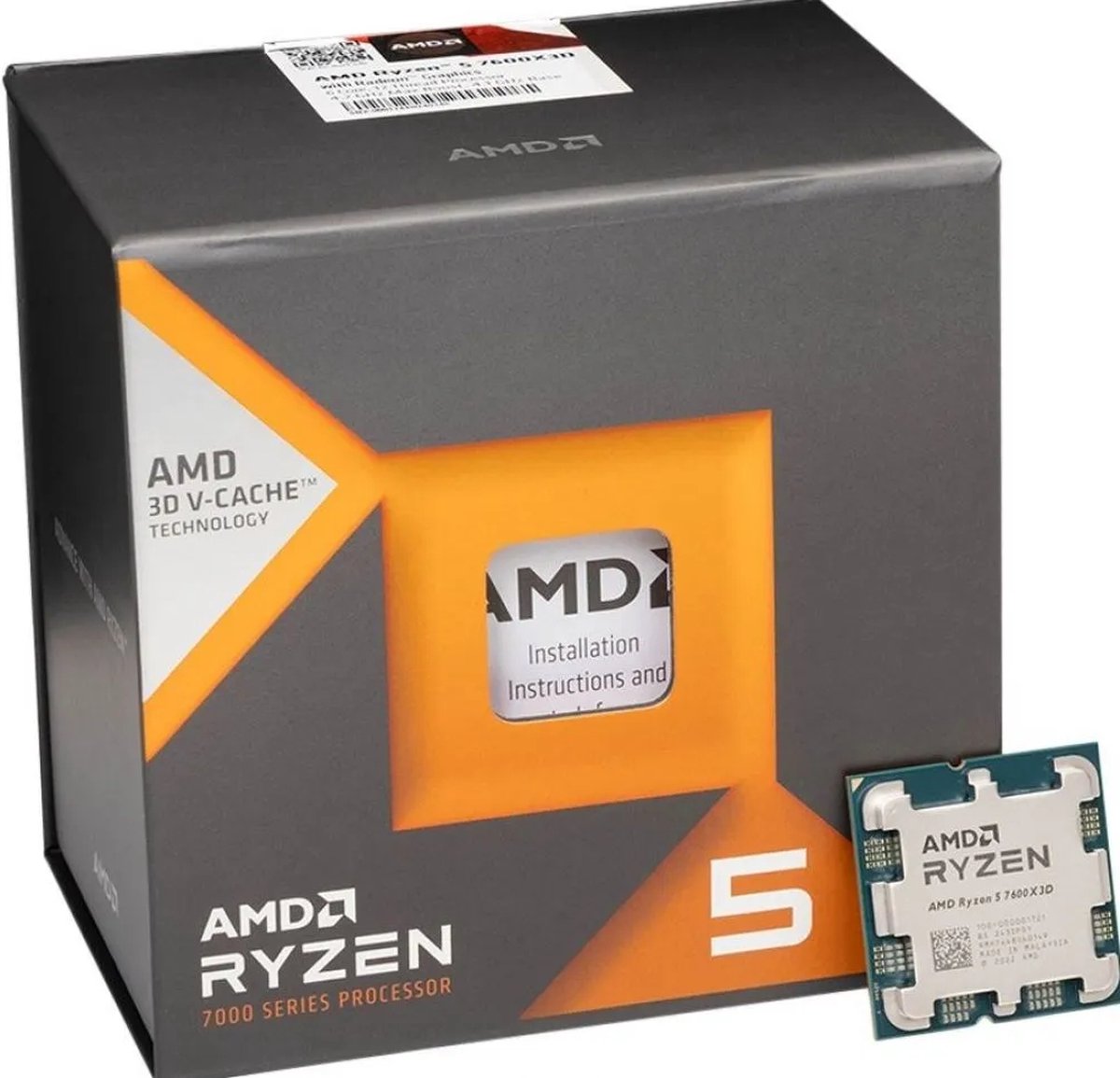 AMD Ryzen 5 7600X3D Boxed - Desktop processor - CPU - 6 Core - 12