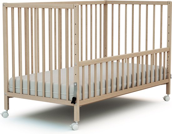 WEBABY - Co-sleeping babybedje in ruw beukenhout 60 x 120 cm LIO