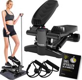 Zoluko Stepper met Display - Inclusief Weerstandsbanden, Antislipmat en E-Book - Stepper Fitness - Fitness Step - Mini Stepper - Step Fitness - Aerobic Step - Step - Stepper Fitnessapparaat - Hometrainer - Zwart