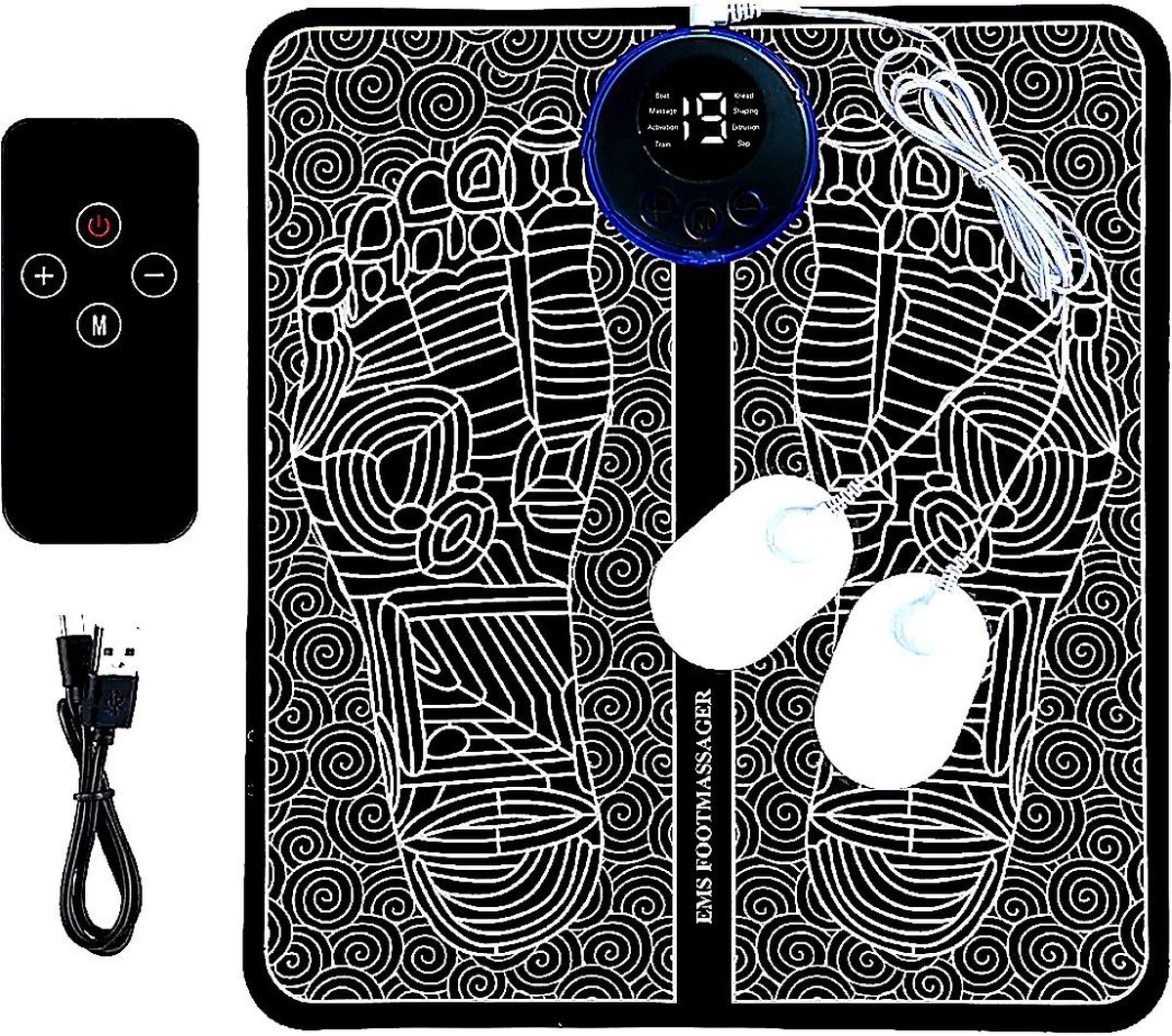Bol.com FineMart - Voetmassage Apparaat - Afstandsbediening + 2 Elektroden - Neuropathie - Massage Apparaat - 8 Mode 19 Niveaus ... aanbieding