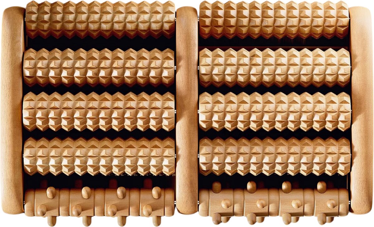 Goedkoopste Voetmassageroller van hout FSC® 100 - Voetmassageapparaat voor hielspoor massage - Roller voor voetenmassage. Voetmassage
