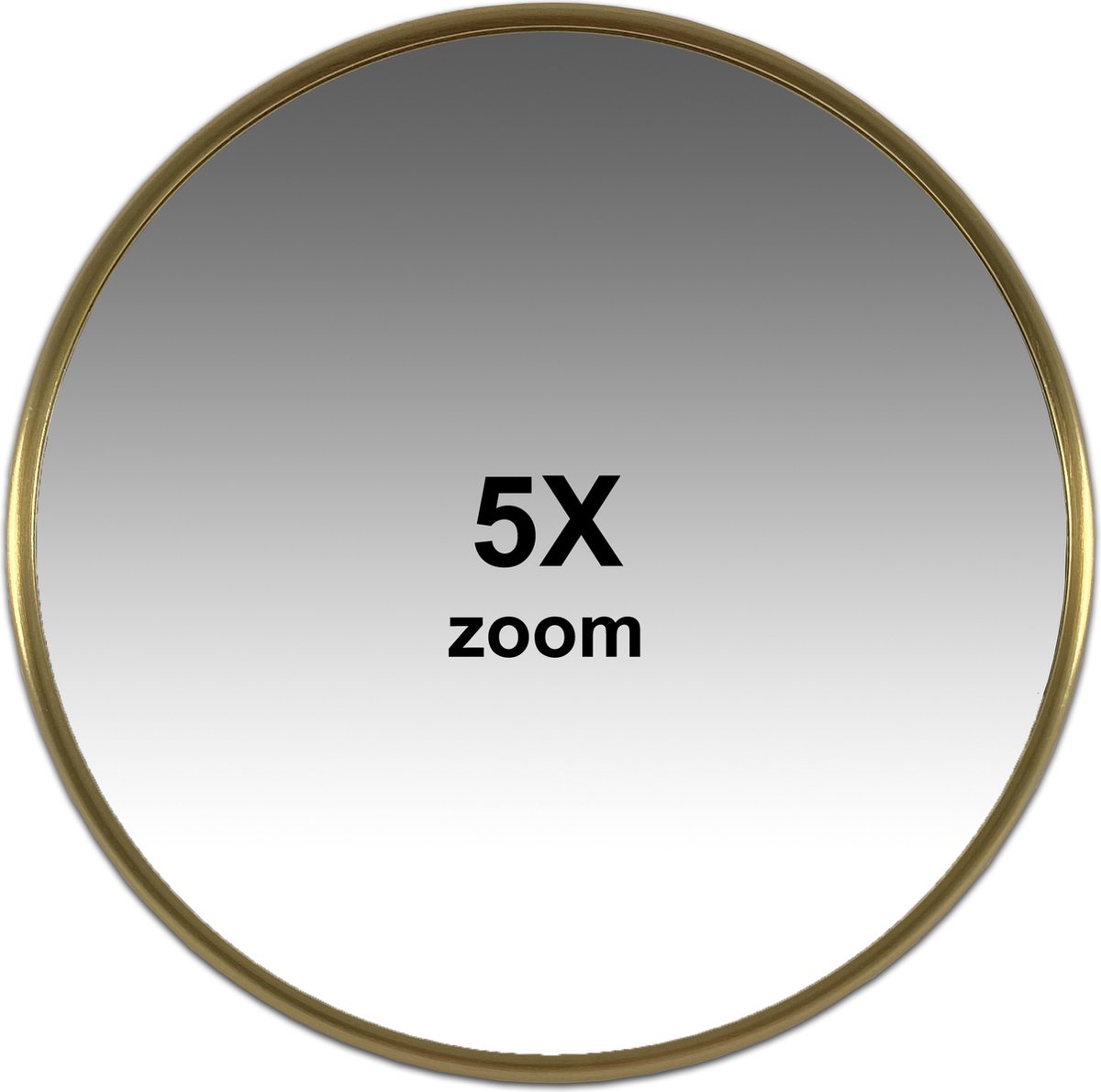 Make-up Zuignap spiegel mat Goud Ø15cm 5X Vergroting