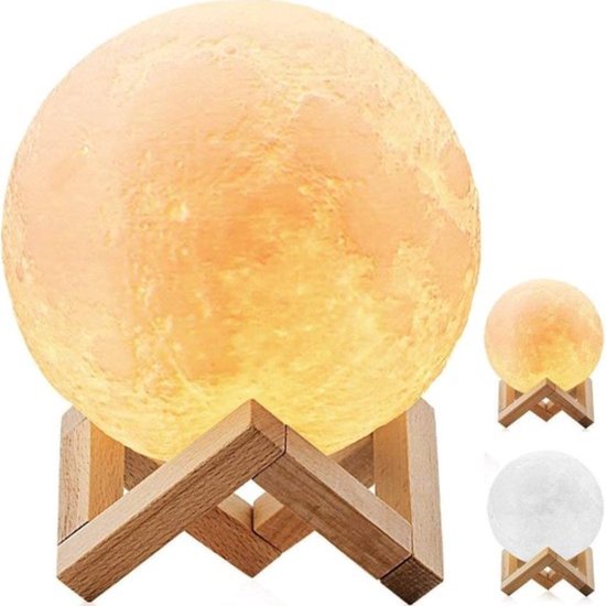 Qur'an Maanlamp, Smart Touch Bluetooth luidspreker, 3D maanlicht, nachtlampje, 7 kleuren, led-lamp, speaker, nachtlamp, kleurverandering, bedlampje, tafellamp