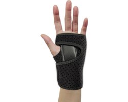 Trebin Polsbrace Links - Pols Brace Carpaal Tunnel Syndroom - Polsbrace Overbelasting - One Size - Zwart