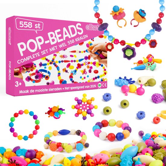 Allerion XXL Snap Beads Set – Klikkralen – 550-delig