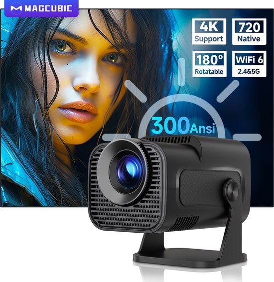 Cahaya - Hy320 mini beamer - vernieuwd model - Mini Beamer - mini projector - draagbare beamer - projector / beamer - Geïntegreerd Android 12.0 systeem - Screen mirroring smartphone - Home cinema