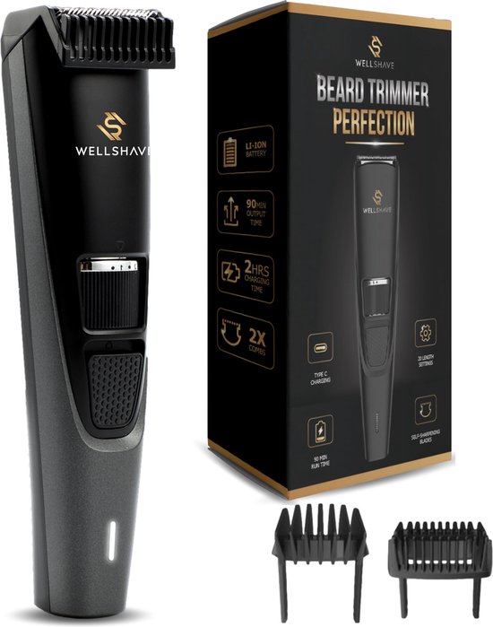 Wellshave Baardtrimmer Mannen 2.0 - Trimmer voor mannen - Shaver Baard en Lichaam - Haartrimmer mannen - Verstelbaar 1 t/m20mm