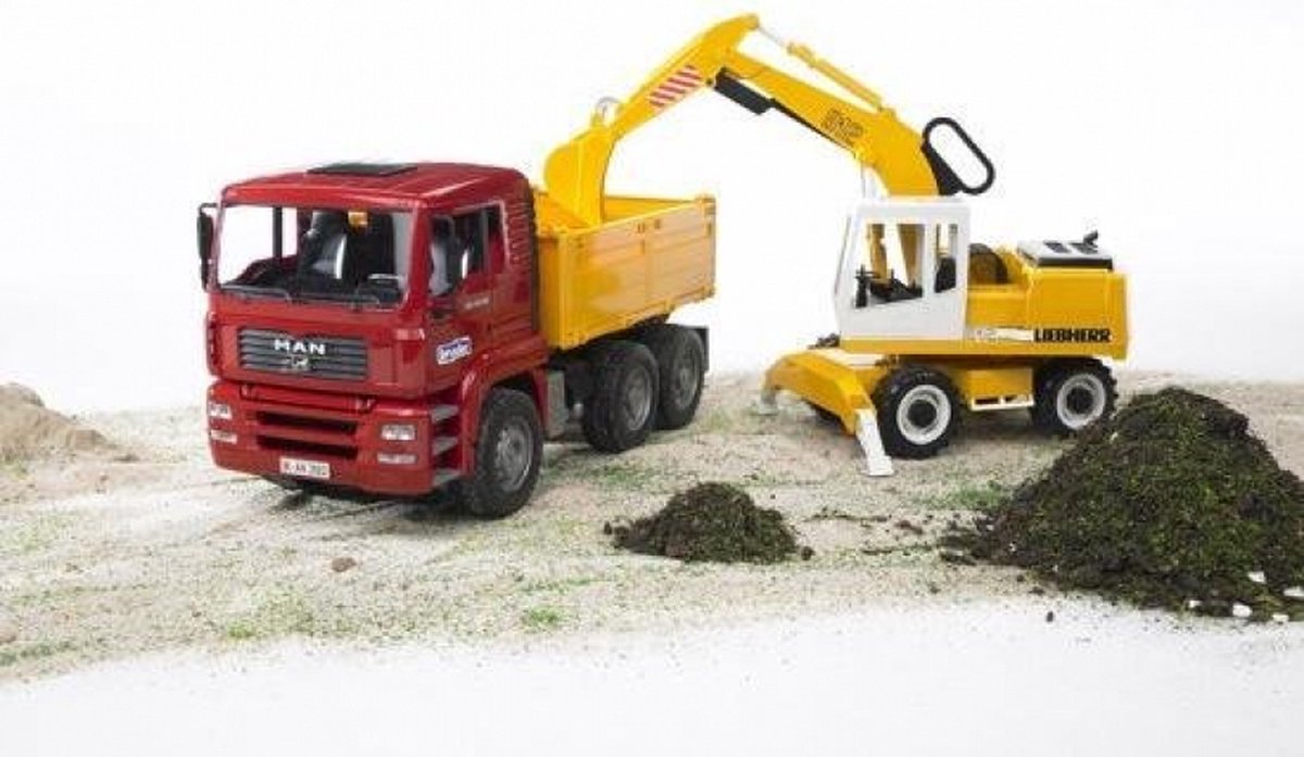Bruder 2751 MAN vrachtwagen met Liebherr kraan — afbeelding 12