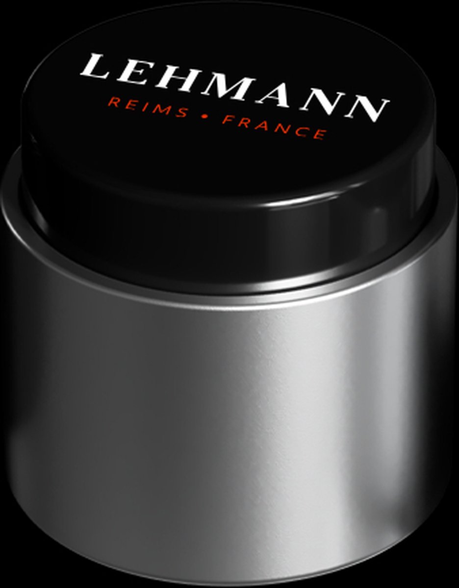 Lehmann Collection Accessories - Champagnestopper - Zwart - Chroom - Logo Lehmann Reims France