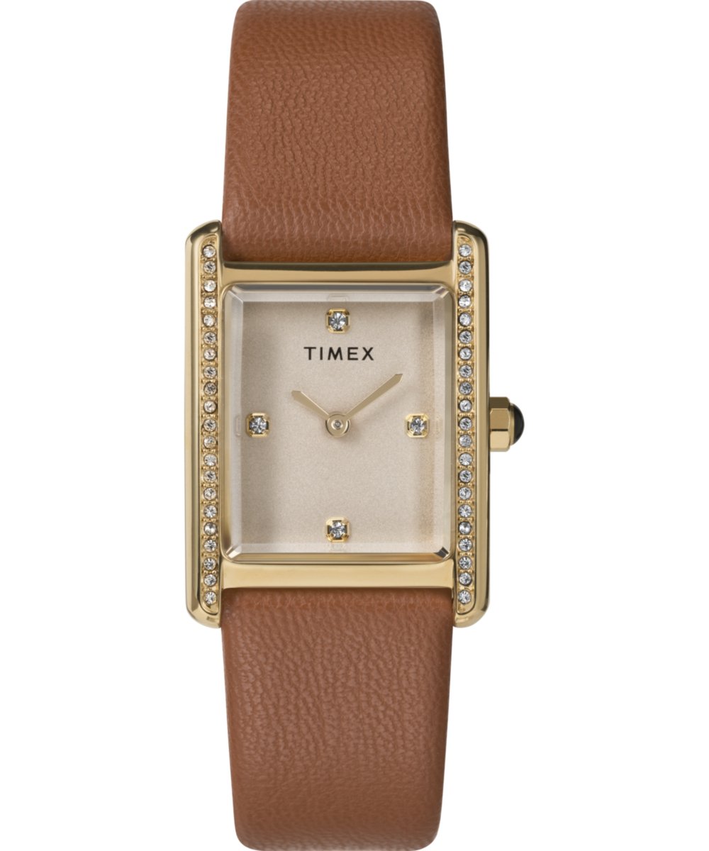 Timex Hailey TW2W63900 Horloge - Leer - Bruin - Ø 24 mm