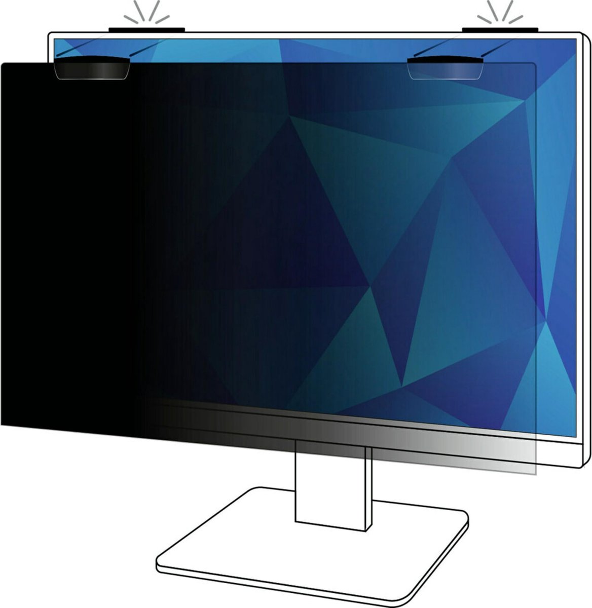 3M Privacyfilter voor 23in rand-tot-rand monitor met COMPLY-magneetbevestigingssysteem, 16:9, PF230W9EM
